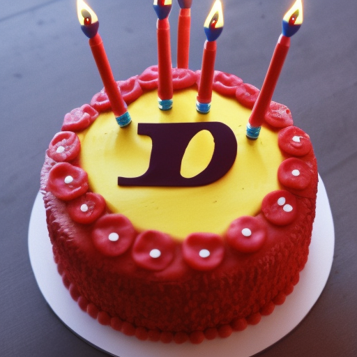 red birthday cake with candles in the shape of a microphone with the number ten