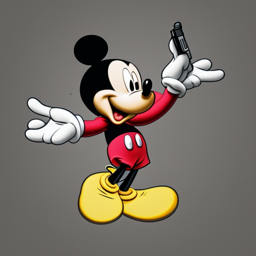 Dangerous Mickey mouse with gun