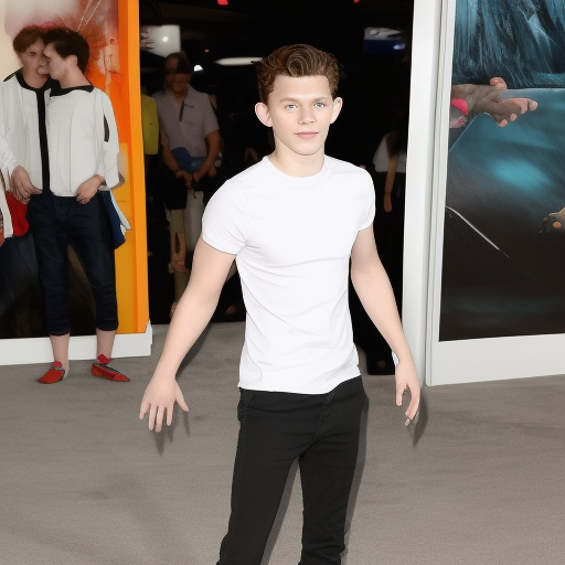 tom holland has his hands replaced with feet, realistic bare feet, feet instead of hands