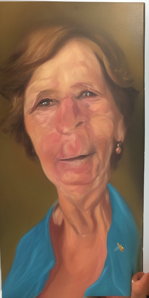 a oil painting of Dear mother-in-law, I was very happy about the birthday gift that I found in our mailbox after our Easter excursion and would like to take this opportunity to thank you very much.