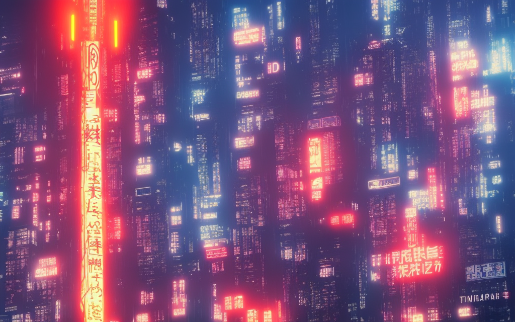 realistic blade runner futuristic tower city on fire, neon japanese billboards

