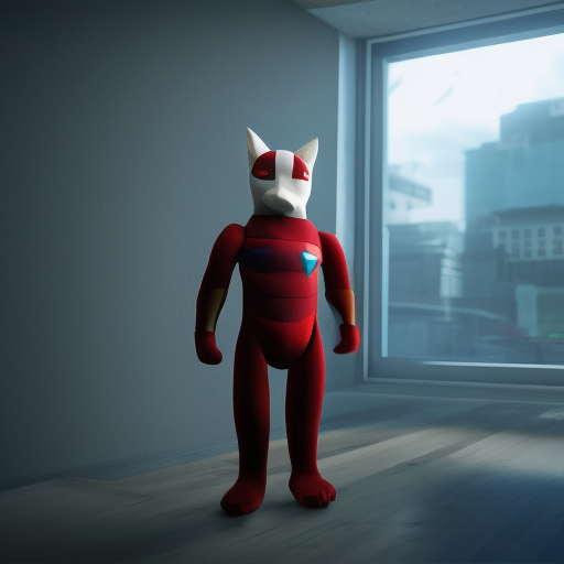 Super hero stuffed toy, Unreal Engine, cinematography, fine detail, cinematic lighting