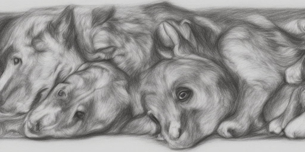 a drawing of Cerberus
