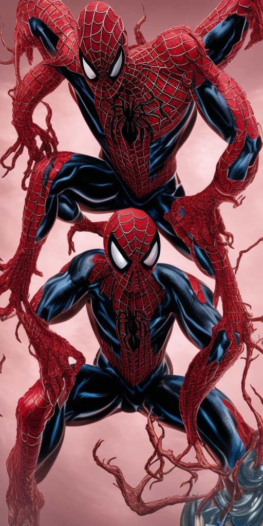 a photo of Carnage Venom Spiderman
