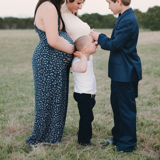 three pregnant women marrying little boy 
