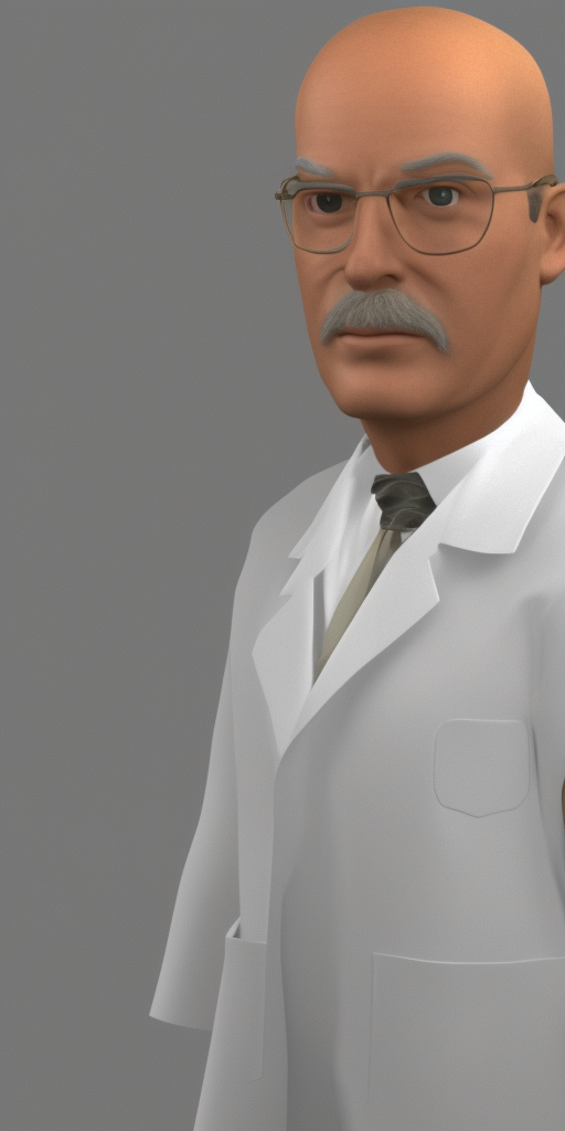 a 3d rendering of Dr. Lester
