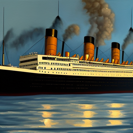 RMS Titanic oil painting on canvas