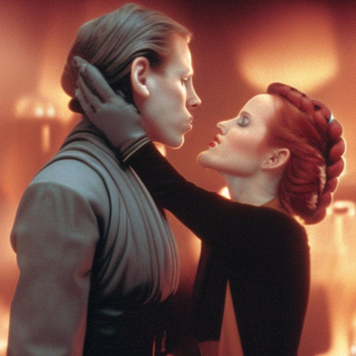 Mara Jade kissing Leia