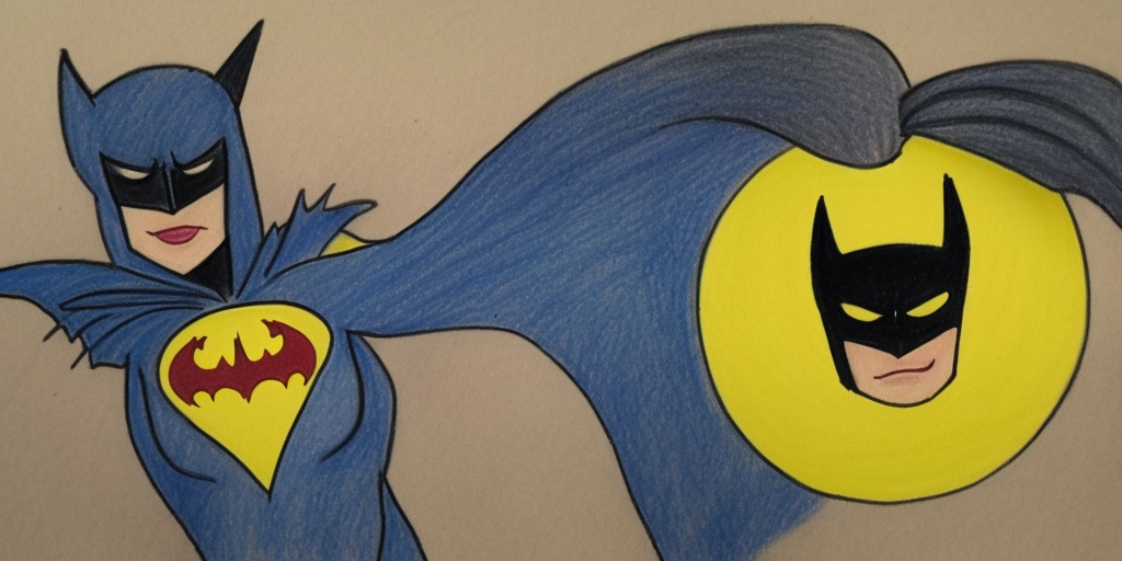 a drawing of Queere Batman