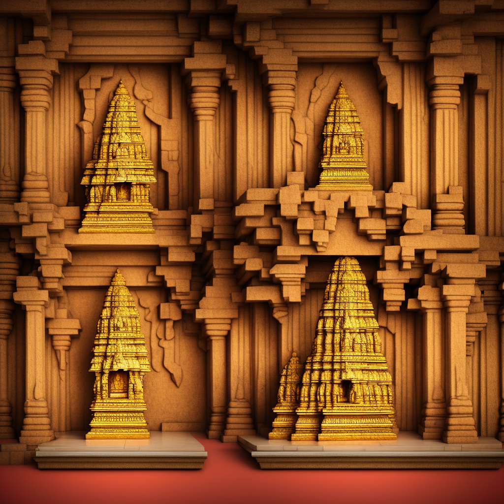 Ancient, Hindu Temple, Altar, Natural Lighting, Photo Realistic 
