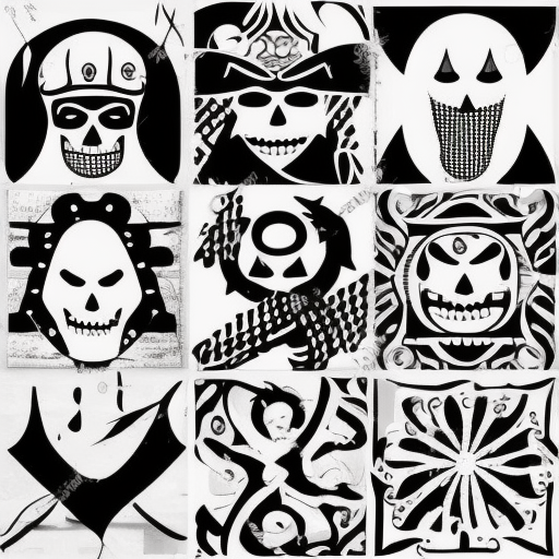 pirat, tribal, tsunami, dark, black and white
