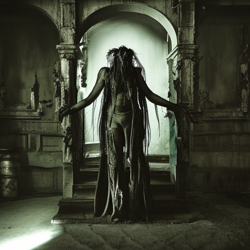 a grimy grungy decayed baroque cybergoth by h. r. giger and beksinki, photoreal, dramtaic lighting, film, filmic, cinematography, moody atmospheric