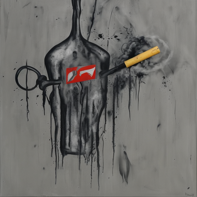 grey vegetables, charcoal, fire extinguisher, black burnt cotton, neo - expressionism, surrealism, acrylic and spray paint and oilstick on canvas