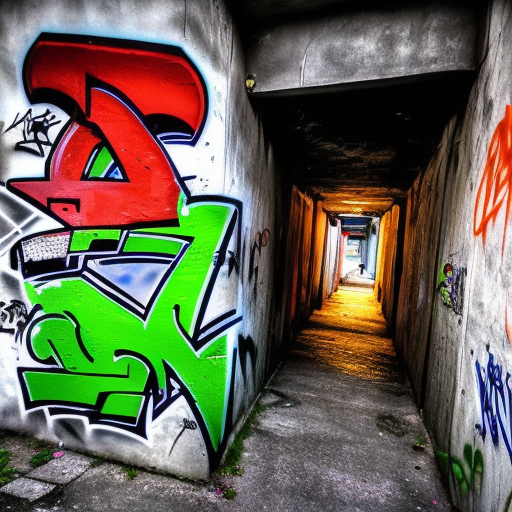 graffiti dark alley