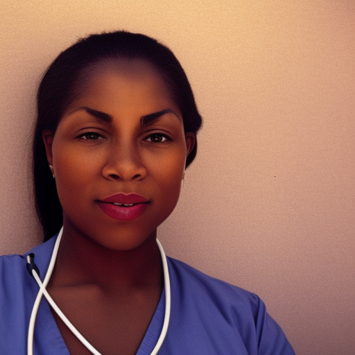 black woman nurse, ultrarealistic, photo, 35 mm