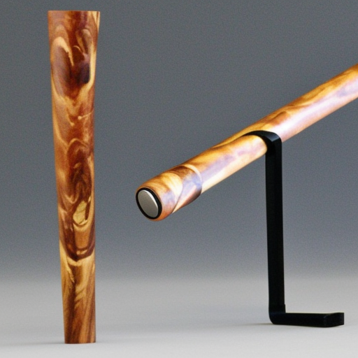 Modern wood stand for a flute, Industrial.design