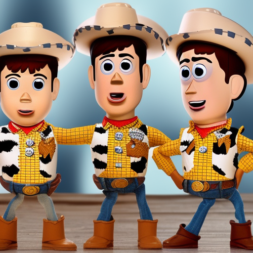  the village people as babies in the style of toy story