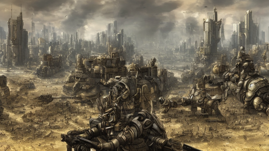 the armoured lions war occurred in a cyberpunk city in 2 1 9 5