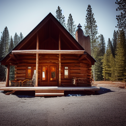 a long wooden cabin with pitch roof and modern glass details with sweeping view of lake tahoe ultra-realistic portrait cinematic lighting 80mm lens, 8k, photography bokeh