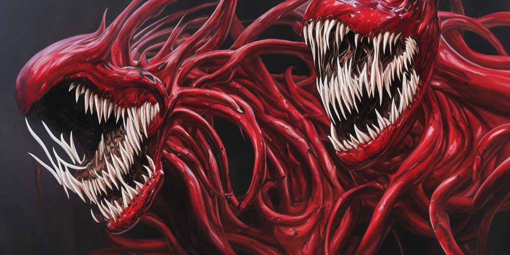 a painting of Carnage Venom
