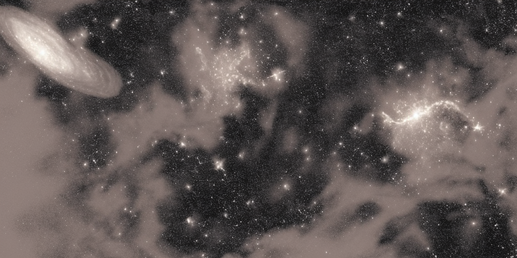 a drawing of Orion in Gas, Dust, and Stars