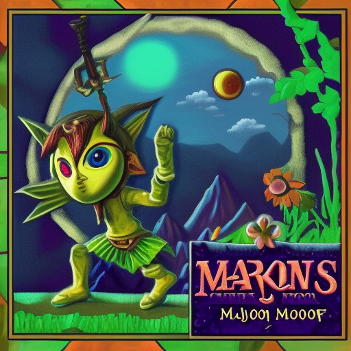 Majoras mask moon style cover art