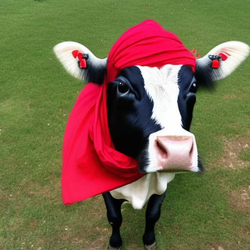 cow this red turban