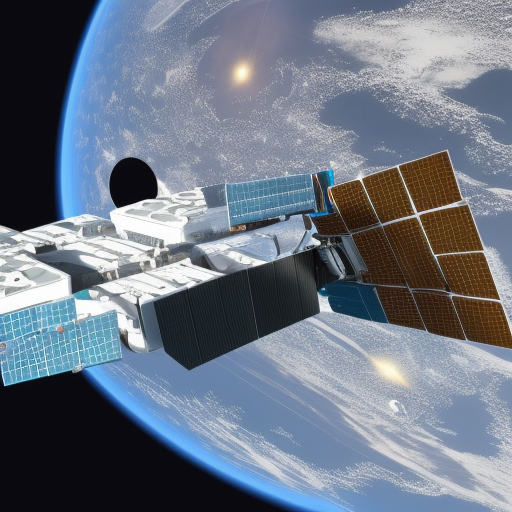 view of complete futuristic multispecies orbital space station