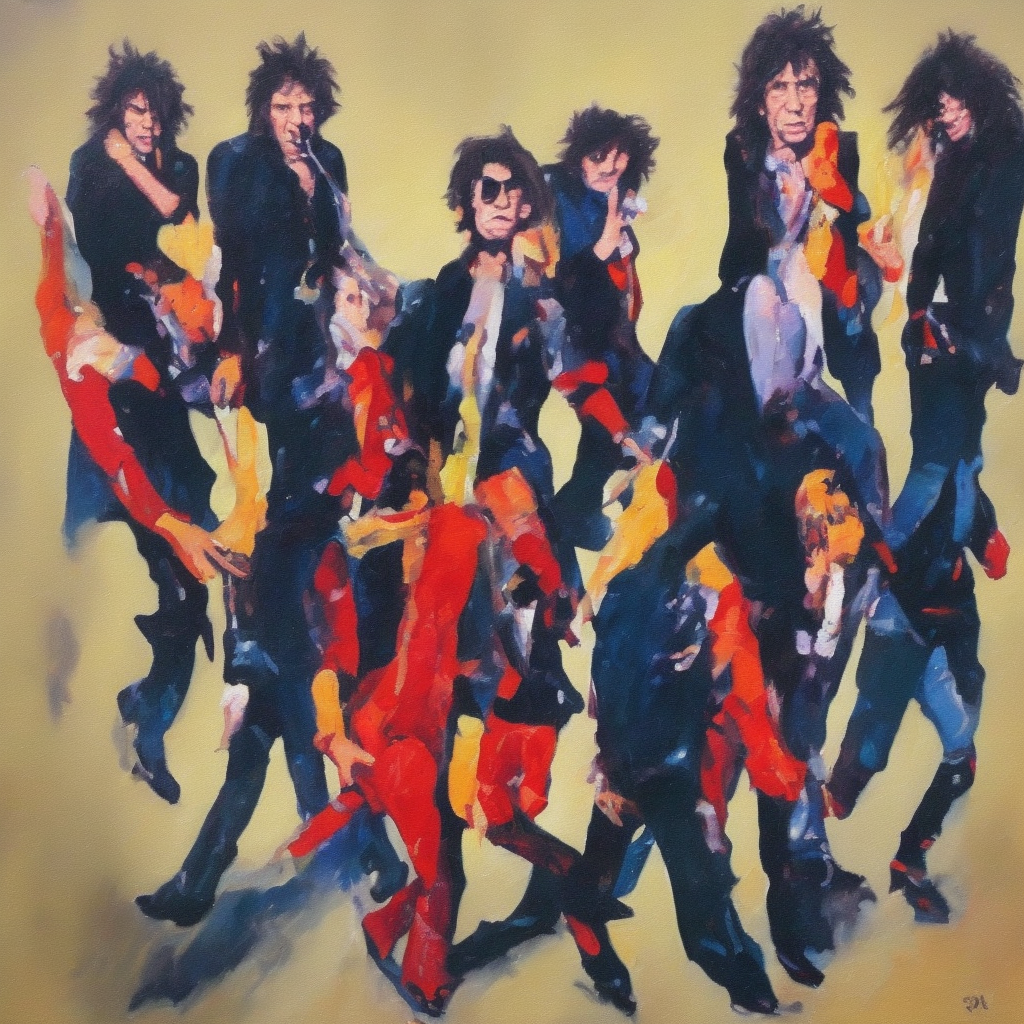 a oil painting of a Rolling Stones - Strumpf CD