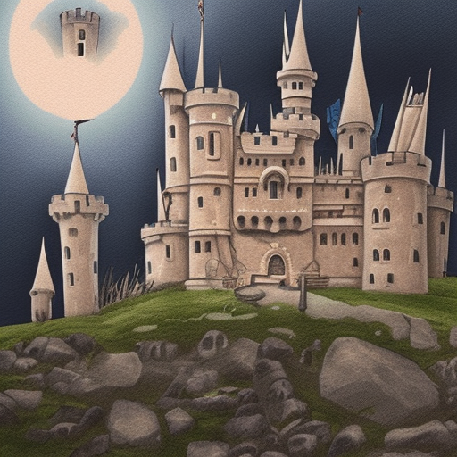 creat a castle ilustration 