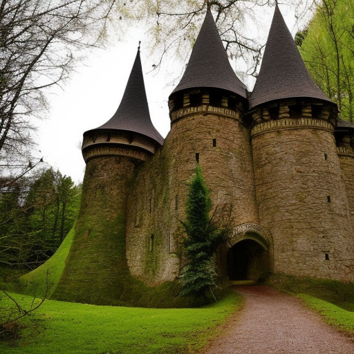 castle in forest