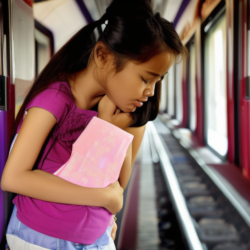 two preteens kampung melayu girl kissing in train 
