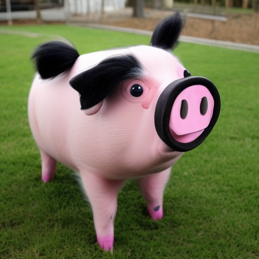 cute puppet pig wearing