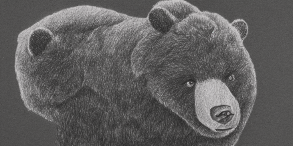 a drawing of a burning Bear