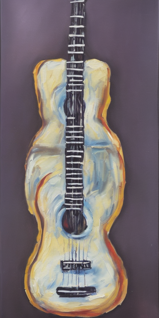 a oil painting of a Guitar Transformer