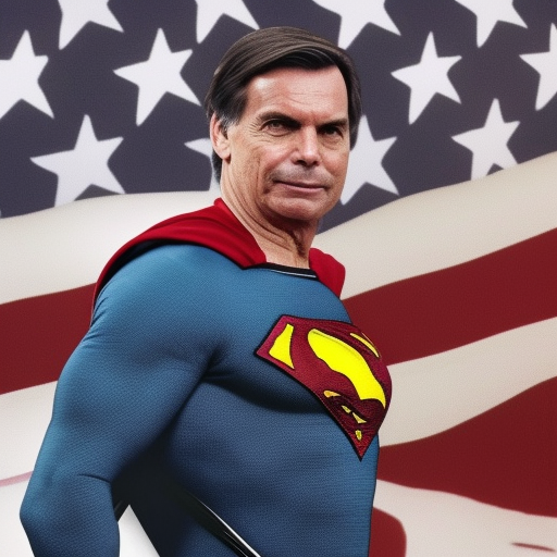 presidente jair messias bolsonaro usa o uniforme do superman.