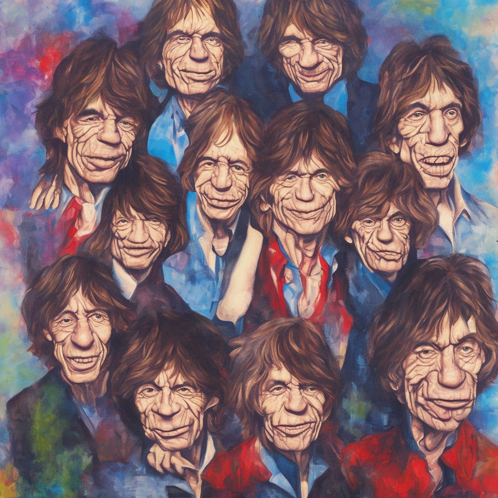 a painting of a Rolling Stones - Strumpf CD