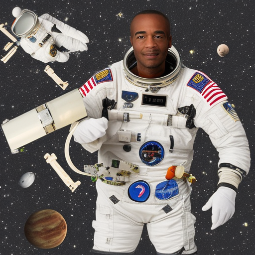 A black man in space
