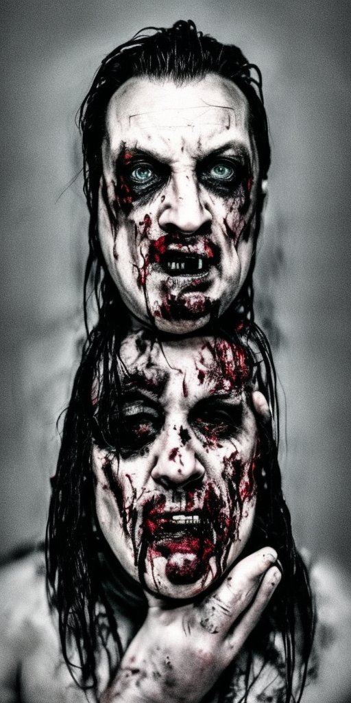 a Horror style picture of Lindemann strikes back now!