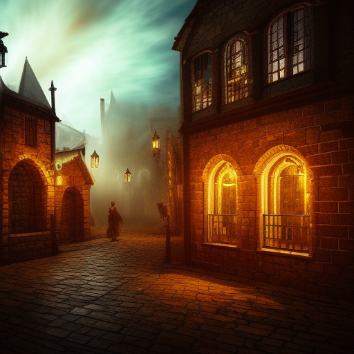 dark fantasy underground medieval city, glowing lights, hyperrealistic, 4k hd