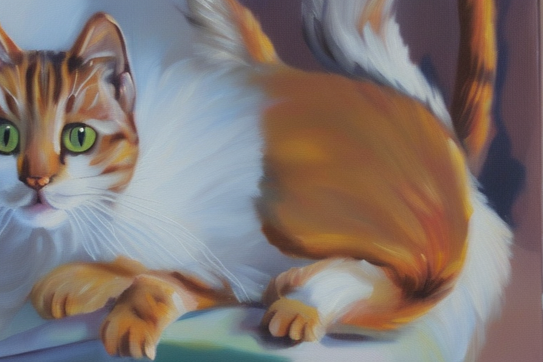 cat cat cat cat cat squirrel squirrel cat squirrel cat, oil painting on canvas