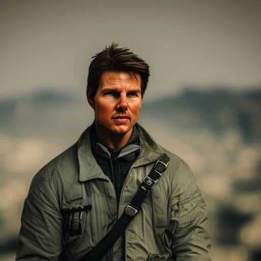 ultra-realistic portrait cinematic lighting 80mm lens, 8k, photography bokeh,tom cruise,20 year old, climbing helicopter 