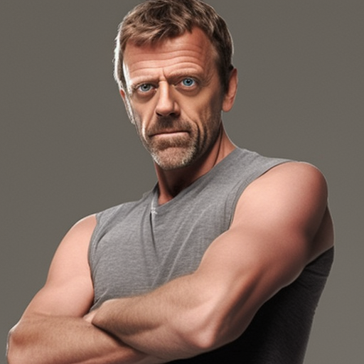 Dr House with huge biceps funny