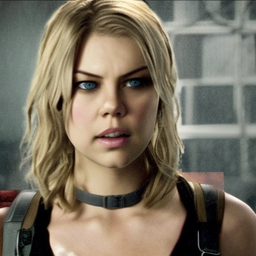Blonde Lauren Cohan as Alice Resident Evil