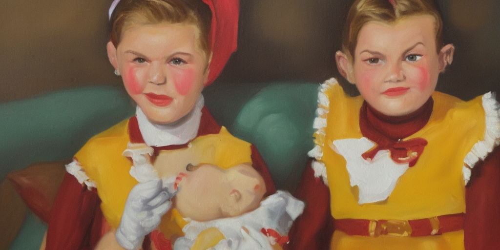 a oil painting of A few key facts about: the nanny