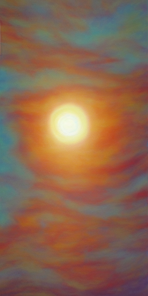 a painting of At the end of the sun