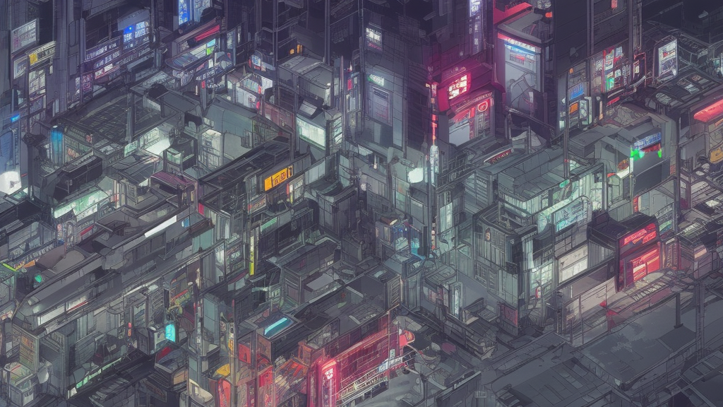 Concept Art Illustration of neo-Tokyo Maximum Security Bank, in the Style of Akira, Syndicate Corporation, Anime, Dystopian, Highly Detailed, Helipad, Special Forces Security, Blockchain Vault, Searchlights, Shipping Docks, Shipping Containers of Money :2 Akira Movie style : 8