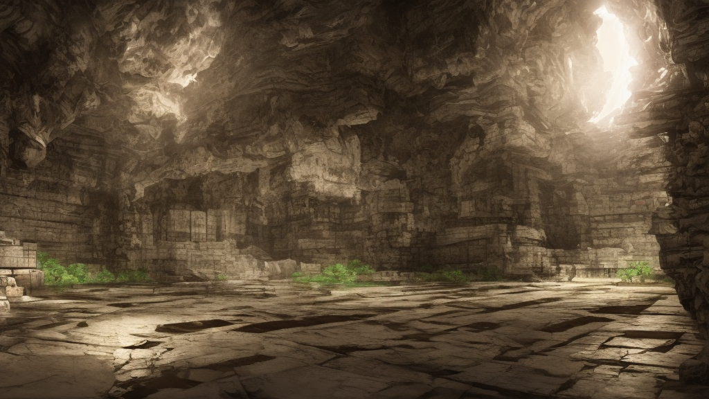 The unkown underground temple, Shinji Kimura, featured on Artstation, 8K