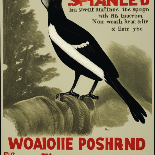 psa poster, warning, beware of swooping magpies,