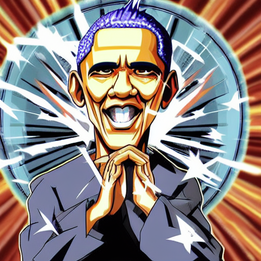 Obama as a super saiyan